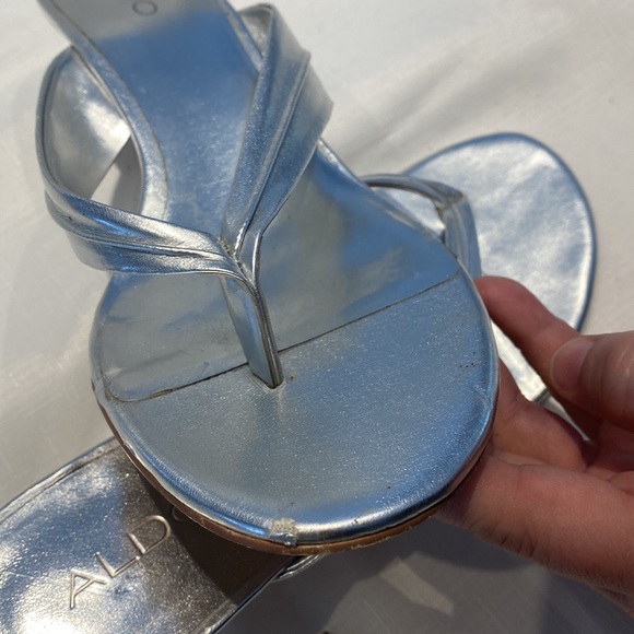 Aldo silver sandals size 40 - Picture 3 of 7